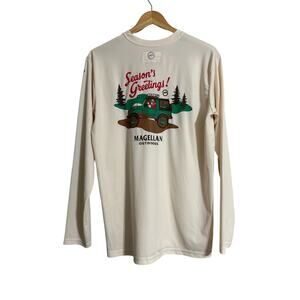 Magellan Seasons Greetings Texas Santa Jeep LS Tee Small